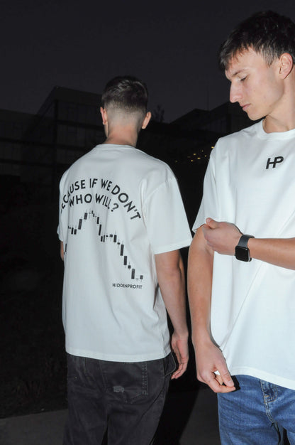 HiddenProfit Oversized Short Sleeve Tee - WHO WILL?